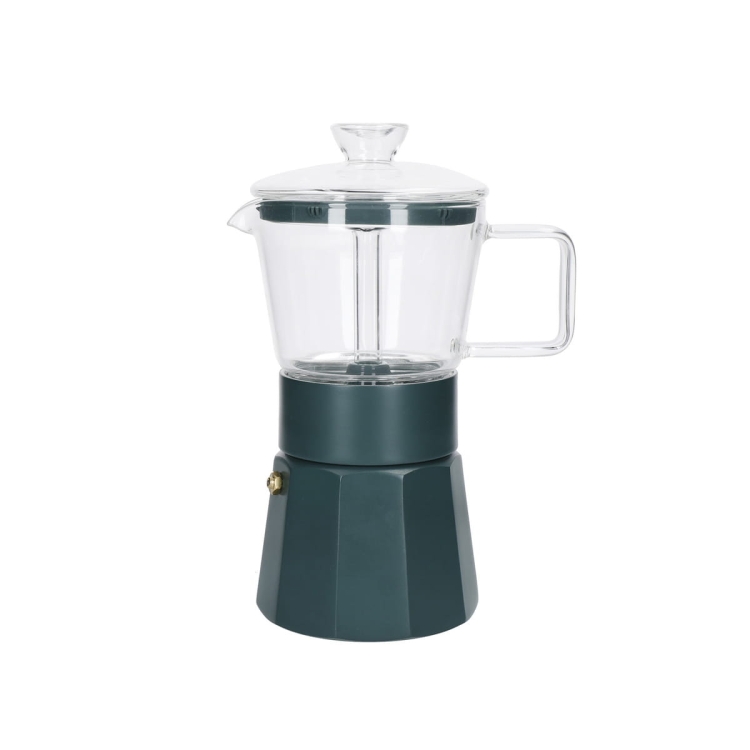 Kawiarka włoska szklana VERONA zielona 6 tz / La Cafetiere LCSTES6CGLGRN