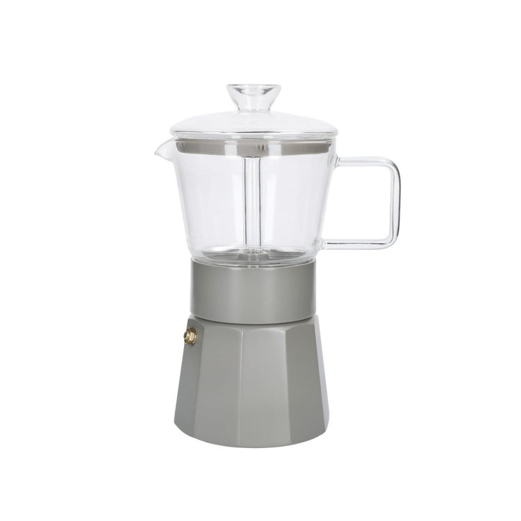 Kawiarka włoska szklana VERONA latte 6 tz / La Cafetiere LCSTES6CGLLAT