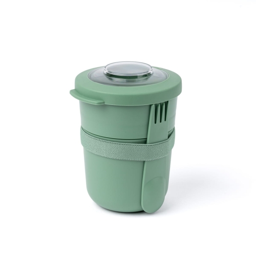 Pojemnik na jogurt 2 w 1 ze sztućcem Amuse - zielony A-000483