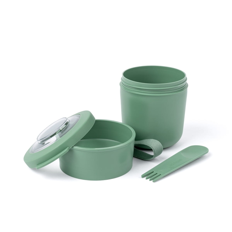 Pojemnik na jogurt i muesli z łyżeczką Amuse - zielony A-000483