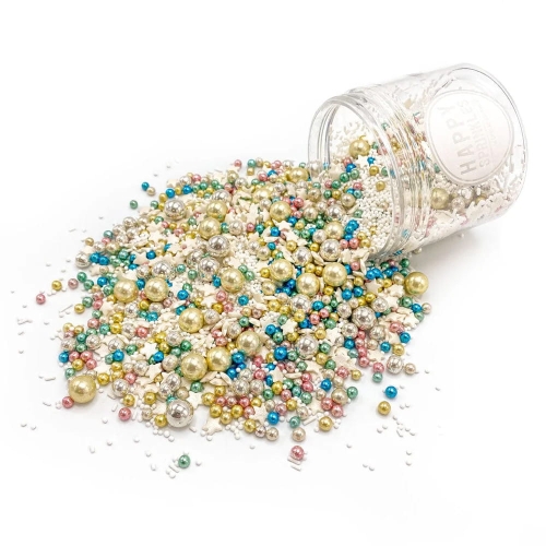Posypka ozdobna do ciasta metaliczne kuleczki Happy Sprinkles
