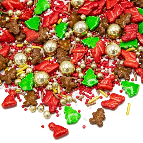Świąteczna posypka cukrowa do ciast Happy Sprinkles Santa's Favourite 90g