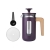 French press z miarką do kawy PISA 0.35L purple La Cafetière