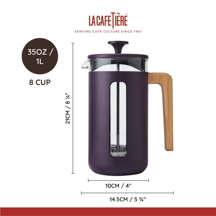 Kawiarka french press PISA 1L purple La Cafetière LCPISA8CPPUR