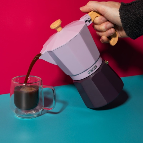 Kawiarka włoska aluminiowa Venice 3 Cup - Purple La Cafetière LCVEN3CP2TPUR