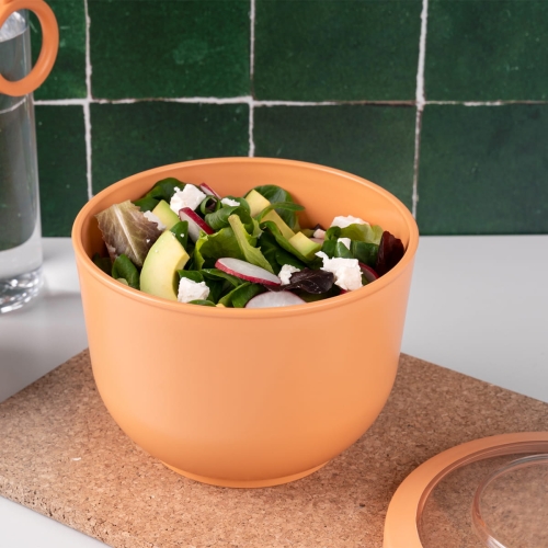 Pojemnik, miseczka z pokrywką na sałatkę Tylla 1.2 L - Peach / Amuse A-000475