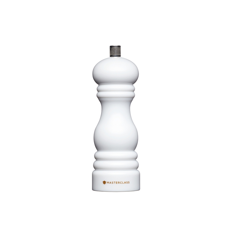Młynek ceramiczny  do soli lub pieprzu 17 cm w białym kolorze
