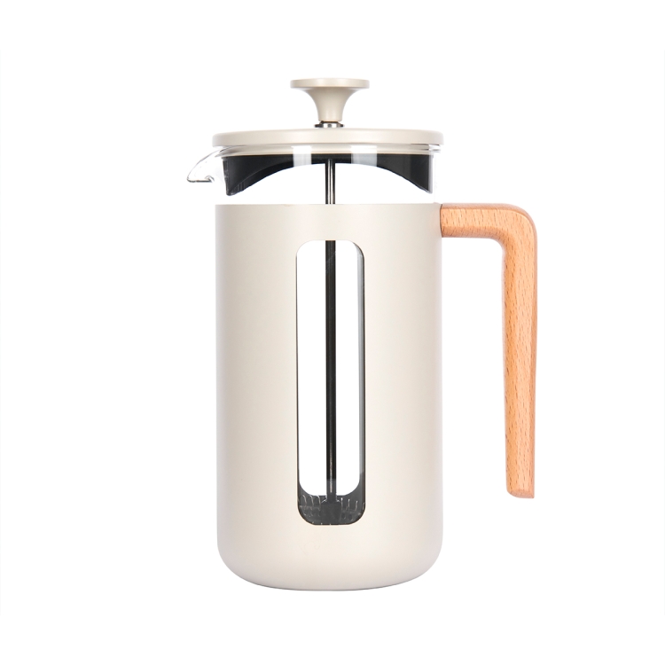 Kawiarka French press z miarką i zapasowym sitkiem do tłoka - kolor latte - kolekcja PISA - pojemność 1litr - marka La Cafetiere
