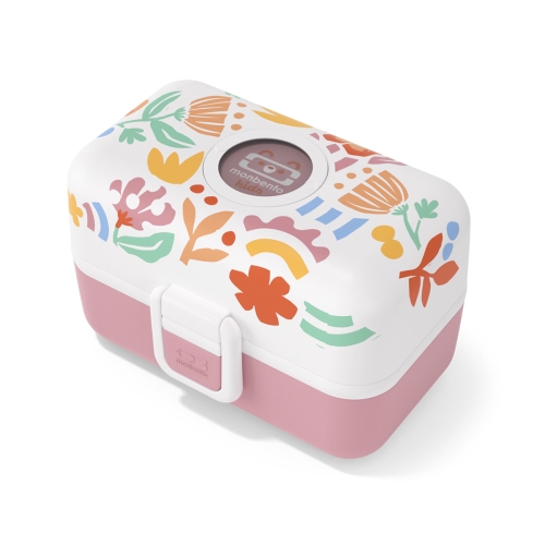 Monbento MB Tresor biało-różowa śniadaniówka z motywem kwiatów – lunchbox dla dzieci