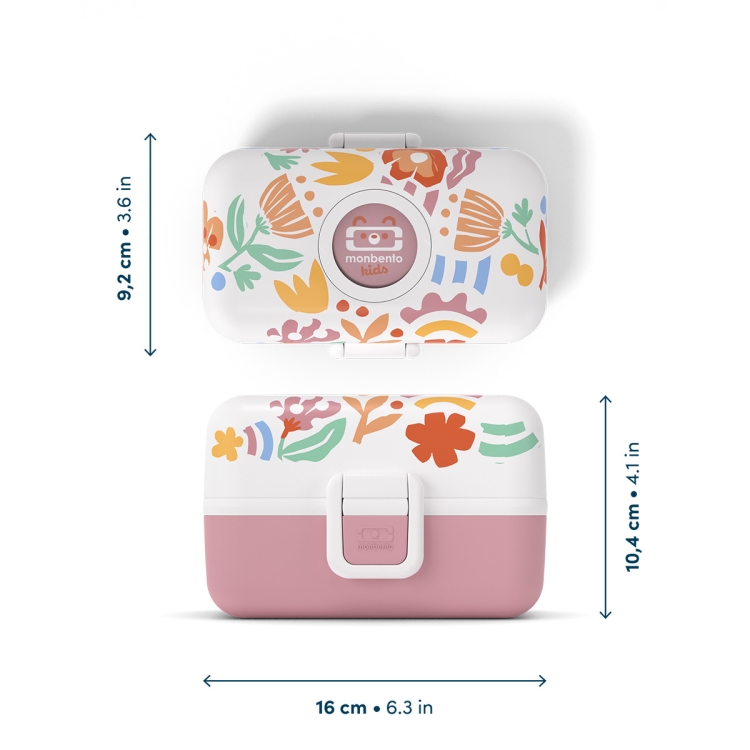 Monbento MB Tresor – szczelny lunchbox z motywem kwiatów, wymiary