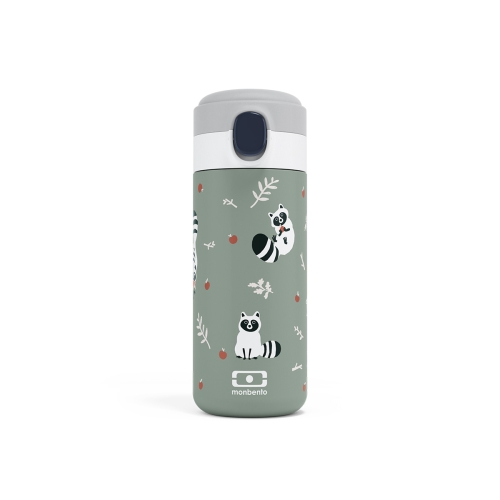 Monbento MB Pop Raccoon Green – kubek termiczny dla dzieci 360 ml ze stali nierdzewnej
