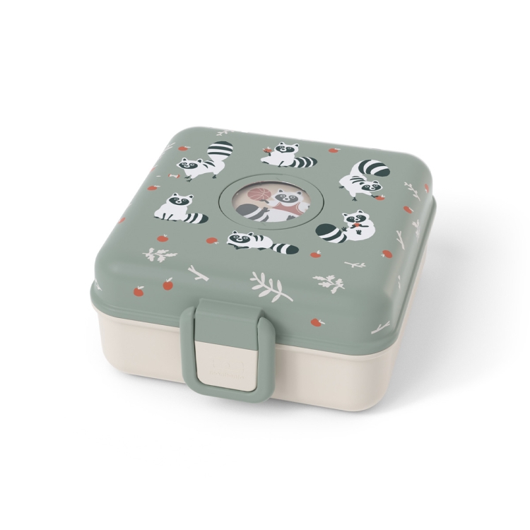 Lunchbox Monbento Snacky Raccoon Green 0,85 L