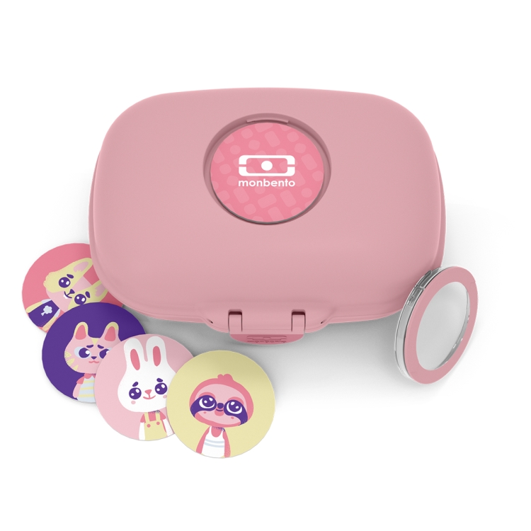 Pudełko na drugie śniadanie do szkoły dla dziewczynki. Monbento Gram Pink Blush