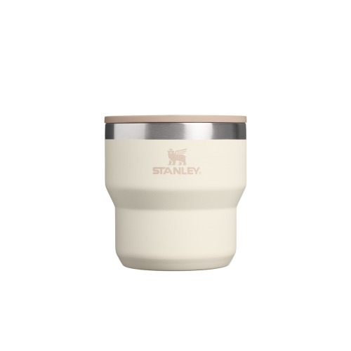 Stanley Stay Hot Cup 0,29 L Cream, kubek termiczny ze stali nierdzewnej, widok z boku
