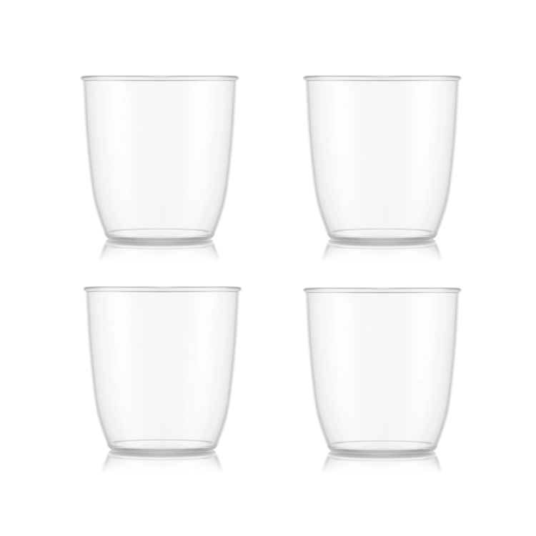 Bodum szklanki Kvadrant 4 szt. 0.2L Transparent