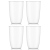 Bodum szklanki do piwa 4 szt. Kvadrant 0.5 l Transparent