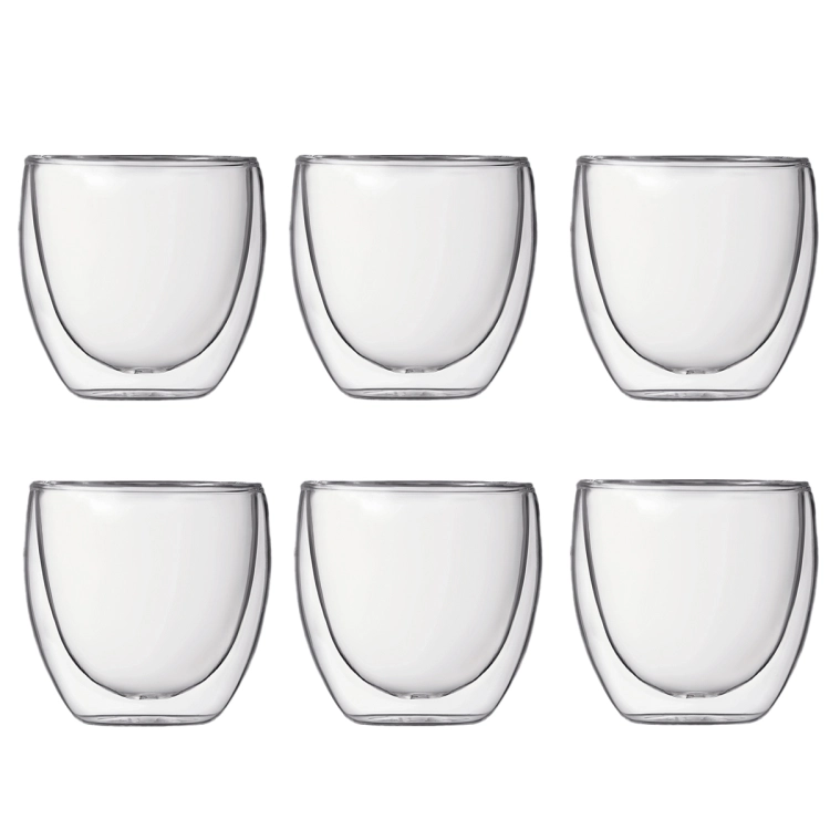 Bodum szklanki z podwójną ścianką 6 szt. Pavina 0.08 l Transparent
