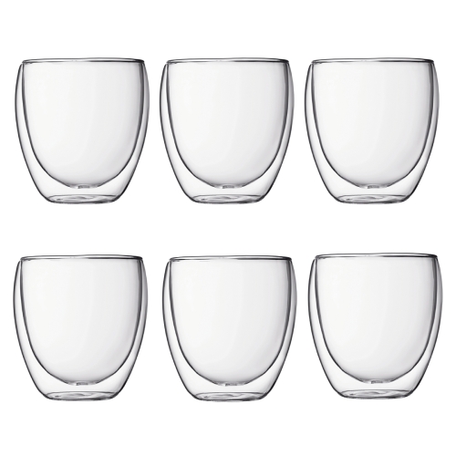 Bodum szklanki z podwójną ścianką 6 szt. Pavina 0.25 l Transparent