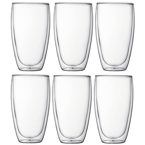 Bodum szklanki z podwójną ścianką 6 szt. Pavina 0.45 l Transparent