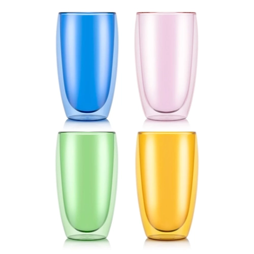 Bodum szklanki z podwójną ścianką 4 szt. MoMA Pavina 0.45 l multicolor