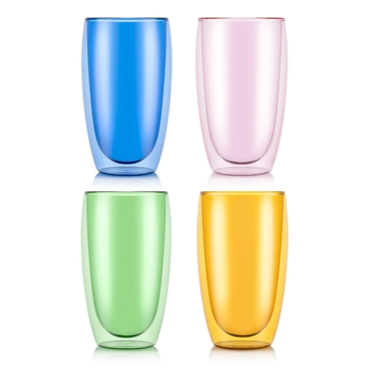 Bodum szklanki z podwójną ścianką 4 szt. MoMA Pavina 0.45 l multicolor