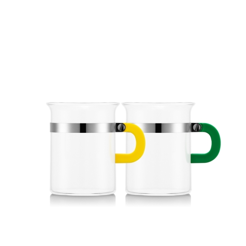 Bodum szklanki 2 szt. MoMA Chambord 0.3 l yellow &amp; green