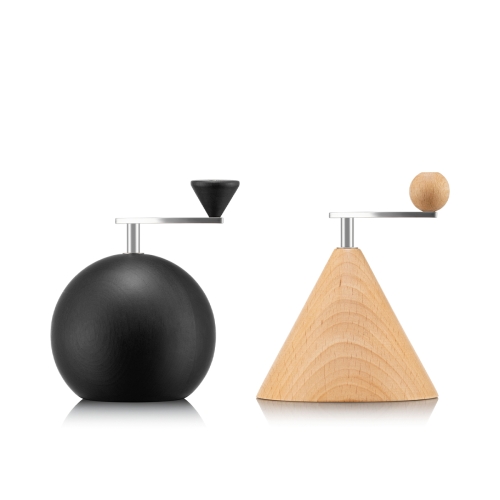 Bodum młynki do soli i pieprzu w zestawie MoMA Nissen wood &amp; black