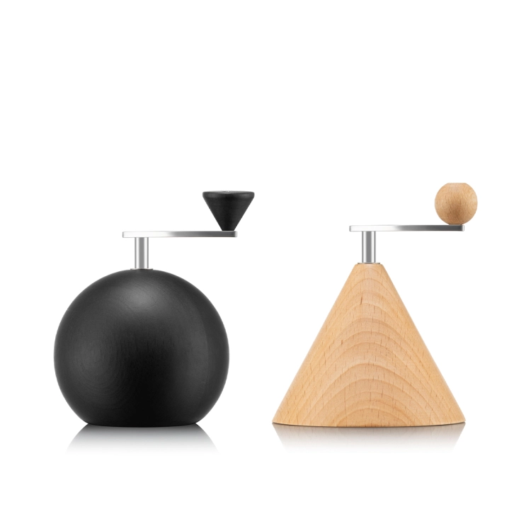 Bodum młynki do soli i pieprzu w zestawie MoMA Nissen wood &amp; black