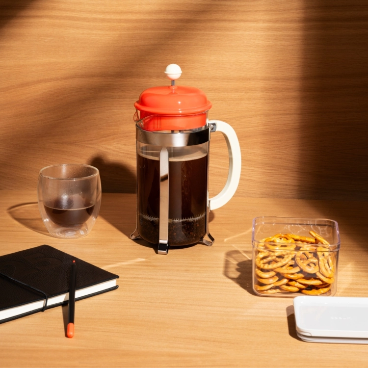 Bodum zaparzacz do kawy tłokowy french press Caffettiera 1L Light Orange 1918-170-761