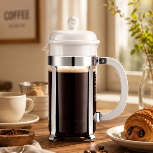 Bodum zaparzacz do kawy tłokowy french press Caffettiera 1L Pure White 1918-486-1