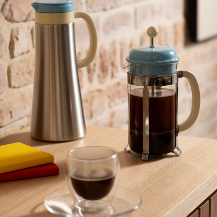 Bodum zaparzaczka do kawy z tłokiem french press Caffettiera 1L Light Blue 1918-760-761