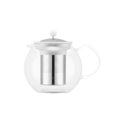 Dzbanek do herbaty tłokowy ASSAM 1L Pure White Bodum