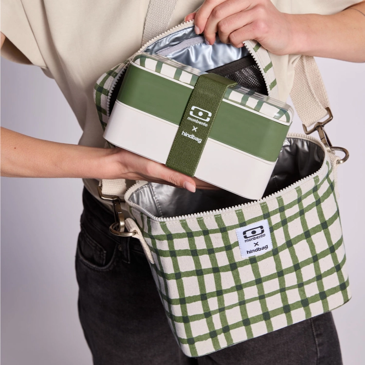 Lunch box Monbento idealnie pasuje do torby termicznej Hindbag