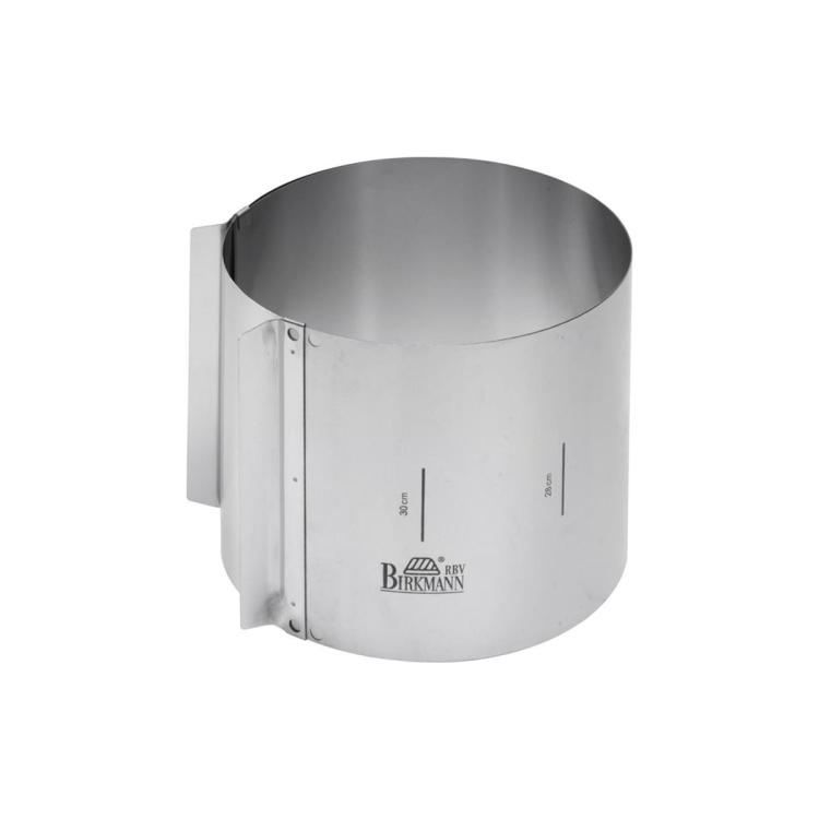 Rant cukierniczy regulowany 18-30 cm, wysoki 15 cm / Birkmann 429 413