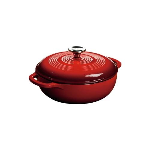 Garnek żeliwny emaliowany - czerwony 2,8L / Lodge, EC3D43